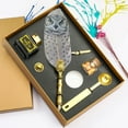 thumbnail image 5 of fankhu Stationery Fountain Pen Set Retro Calligraphy Owl Feather Quill Writing Dip Pen, 5 of 8