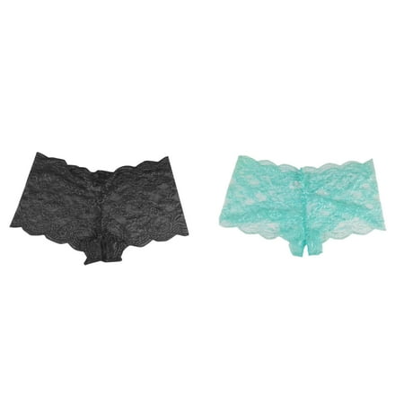 (2-Pack) Kcodviy Women s Underwear Bulk Panties Lace Open Panties Color Thigh Chafing Plus Size Underwear Lift Underwear Women Plus Size Silk Panties Womens Underwear Bikini Lace