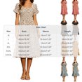 thumbnail image 3 of IUYRTFE Women's Floral Square Neck Short Sleeve Ruffle Hem Dress – Slim Waist A-Line Midi Dress for Summer Casual Wear, 3 of 6