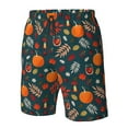 thumbnail image 5 of Kdxio Autumn with Pumpkins Pattern Mens Casual Shorts - Drawstring Summer Beach Sports Shorts for Men, 5 of 9