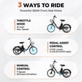 thumbnail image 6 of SKERI Electric Scooter Tricycle for Adults, Black Electric Trike Motorized Three Wheel Electric Bicycle, 350W 48V Adult Electric Tricycle with 7 Speeds and Large Basket, 6 of 14