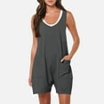 thumbnail image 1 of MKLEKYY Pantalones Cortos Deportivos Para Mujer, Monos Para Mujer, Mono Informal Sin Mangas Con Tirantes, Pantalones Cortos Holgados Con Bolsillos, 1 of 4