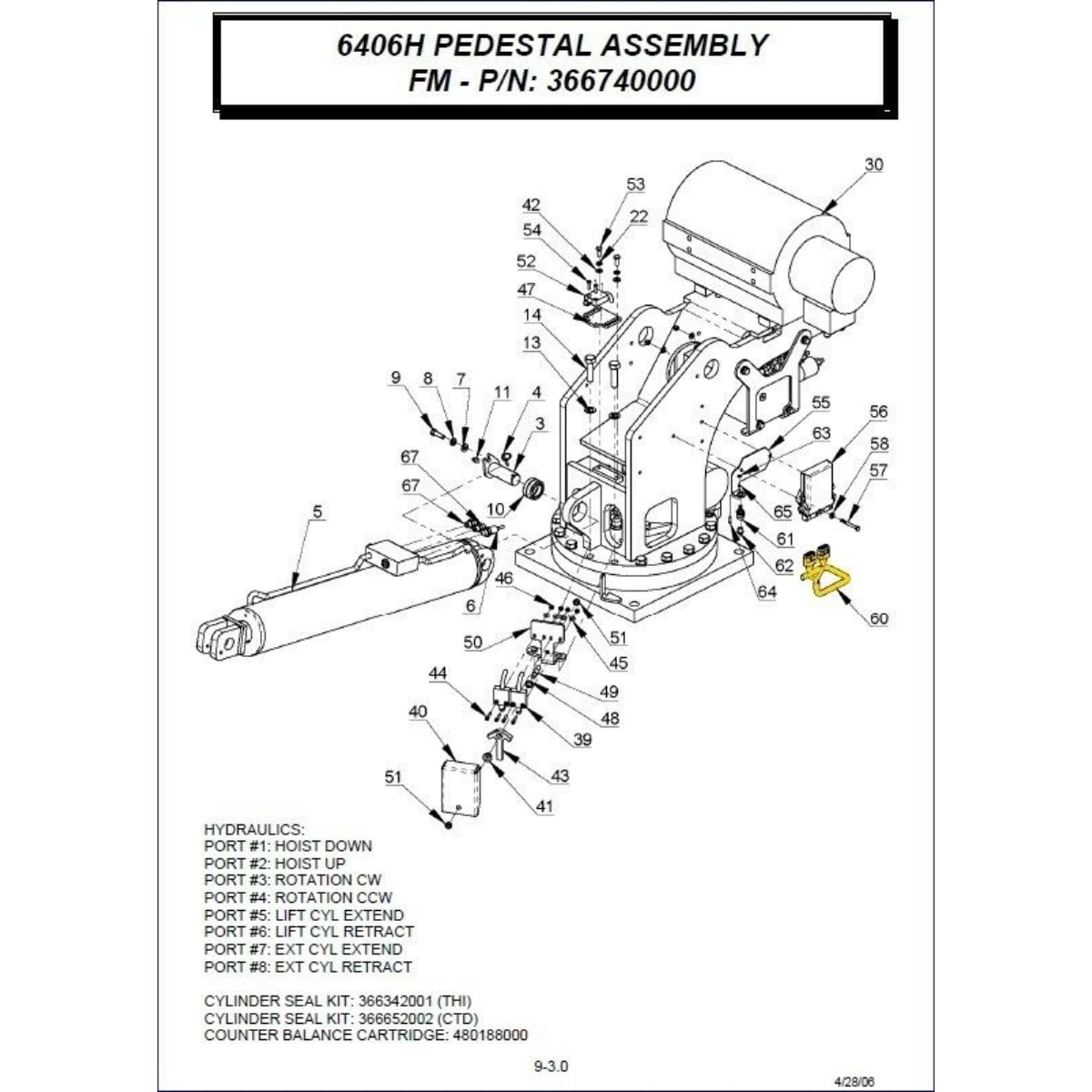 Auto Crane 361102000, Main Wiring Harness (OMNEX R60 I/O CABLE)