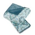 thumbnail image 4 of Better Homes & Gardens Aqua Velvet Medallion Cotton Quilt, Full/Queen, 4 of 8