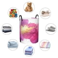 thumbnail image 6 of PUREYAH Collapsible Laundry Basket Organizer, Round Dirty Clothes Basket Storage with Handles Laundry Hamper for Bathroom Corner Dorm College, Small Size, 6 of 7