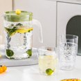 thumbnail image 1 of Cold Water Kettle Large Capacity | Dopamine Inspired Ripple Texture | Home Living Room Beverage Dispenser | Tea Brewing | Cold Brew Juice Pitcher | Includes 3 Plastic Cups | 21x13x13cm, 1 of 6