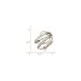 thumbnail image 2 of 925 Sterling Silver Solid Polished Cubic Zirconia Captured Love Heart Ring Size 6 Statement Ring for Women, 2 of 2