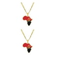 thumbnail image 1 of kurtrusly Élégant Africa Map Pendentif Minimaliste Chaque Occasion Colliers de Style Polyvalent Angola à la Mode 2Set, 1 of 6