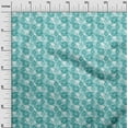thumbnail image 3 of oneOone Tissu Popeline de Coton Vert Turquoise Matériel de Robe Florale Tissu Imprimé Tissu au Mètre 56 Pouces de Large, 3 of 4