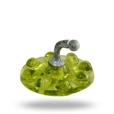 

Set of 2 Castro Antique Nickel Glass Bubble Hook Light Blue Organizer for Kitchen Room Bathroom