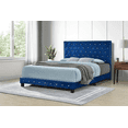thumbnail image 1 of Queensons Diamond Bed (Queen) (fabric Velvet Blue), 1 of 2