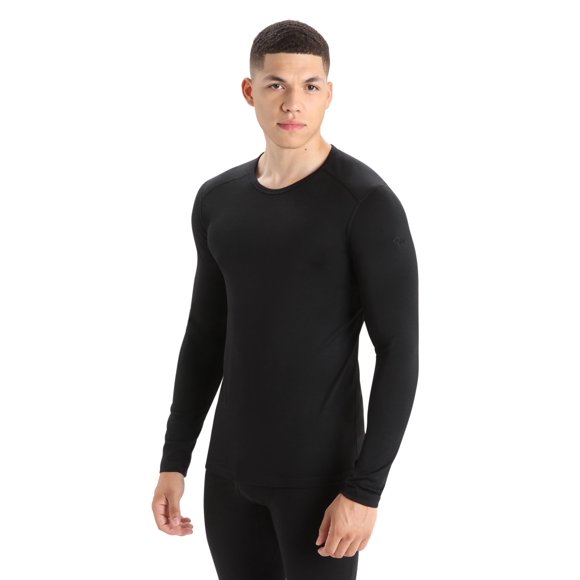 Camisa Icebreaker Merino 200 Oasis Ls Crewe para Hombre - Negro