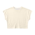 thumbnail image 4 of DHFJKG Crop Tops For Women T Shirt Short Sleeve Crew Neck Sexy Slim Fit Basic Tee Summer Going Out Casual Clothes Stylish Top, 4 of 4