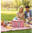 thumbnail image 4 of Bolsa De Picnic  Bloosom Para Camping Al Aire Libre De Gran Capacidad Rojo, 4 of 5