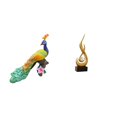 thumbnail image 1 of Estatua del pavo real,Estatua de pavo real,adorno de escritorio creativo y divertido,Escultura decorativa de pavo real para decoración del hogar,Escultura abstracta de fuego,Estatua de arte, 1 of 8