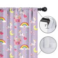 thumbnail image 4 of Funny Window Curtains for Kids Room - 42Wx63H Inch 2 Panels, Rod Pocket Colorful Cartoon Horse Patterns for Girls Bedroom Decor Preschool Classroom Curtains Playroom Living Room Window Drapes, 4 of 5
