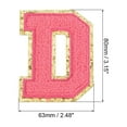 thumbnail image 2 of Uxcell Chenille Letter x Patches Large Size 2.48"x3.15" 3PCS(Hot Pink) Shape D, 2 of 7