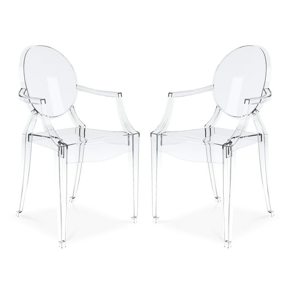 Modholic Ghost Armchair, Clear (Set Of 2)