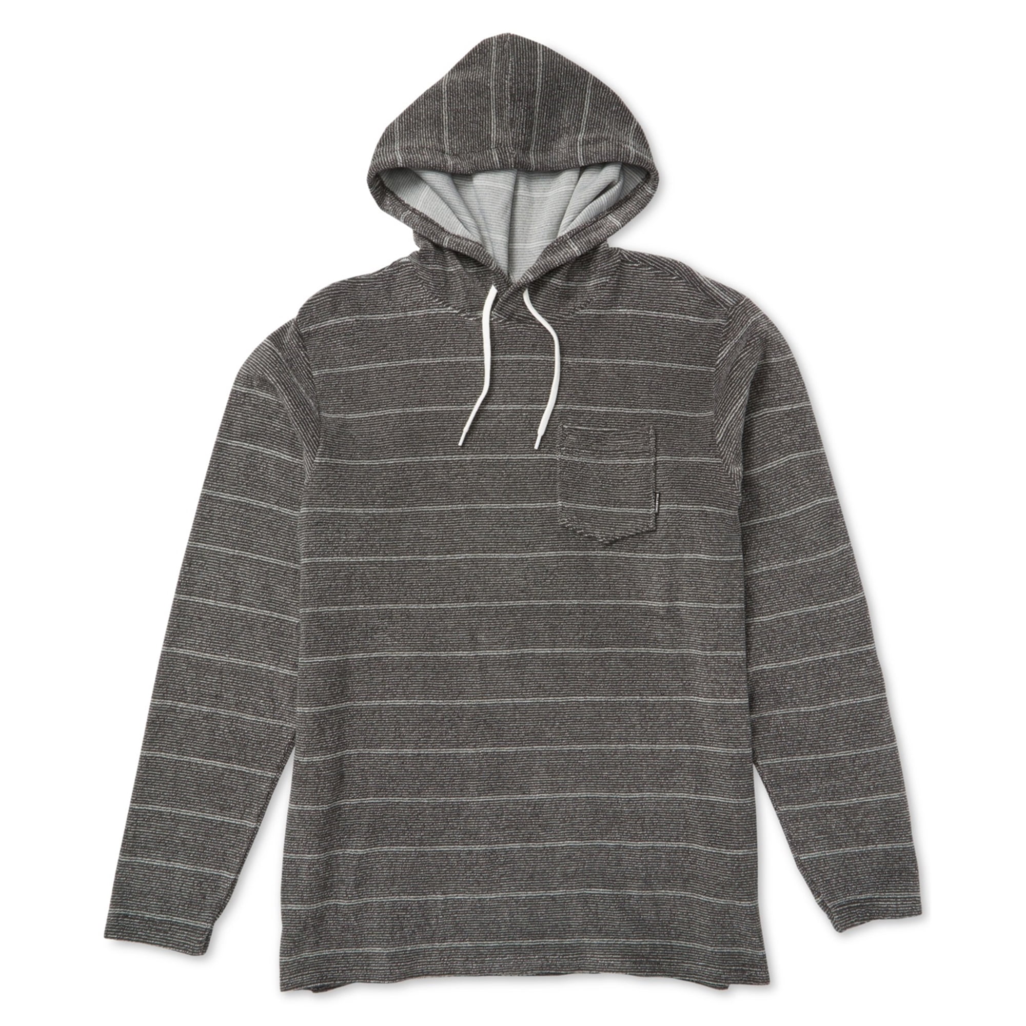 Billabong Billabong Mens Cotton Striped Hoodie Sweatshirt, Grey