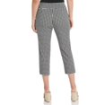 thumbnail image 2 of Rafaella High Stretch Comfort Elastic Waistband Pull-on Capri (Gingham Black, 6), 2 of 13