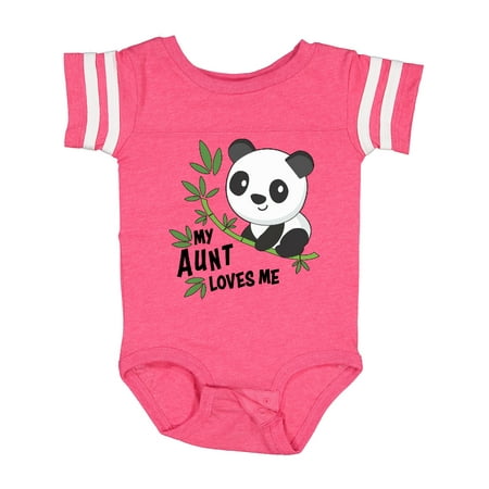 

Inktastic My Aunt Loves Me- Cute Panda Gift Baby Boy or Baby Girl Bodysuit
