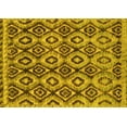 thumbnail image 1 of Ahgly Company Machine Washable Indoor Rectangle Abstract Yellow Modern Area Rugs, 2' x 4', 1 of 4