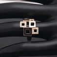 thumbnail image 3 of Geo Modern Statement Ring Black Plate Cubic Zirconia Women Ginger Lyne Collection, 3 of 5