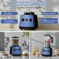 thumbnail image 3 of PRASKY Batidora de Encimera Batidora Profesional 2 en 1, Capacidad de 68 Oz, 1000 W, 6 Velocidades, Batidora para Cocina con Taza para Llevar de 25 Oz (Azul), 3 of 9