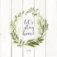thumbnail image 2 of Gango Home Decor Contemporary Let's Stay Home Wreath & My Happy Place Wreath by Marla Rae (Ready to Hang); Two 12x12in Distressed Framed Prints, 2 of 5