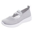 thumbnail image 3 of HEWUQI Women's Knit Slip on 2026 Breathable Walking Mules Orthopedic Backless Tennis Sneakers Arch Support Orthopedic Mesh Work Shoes Gray Size 7.5, 3 of 3