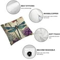 thumbnail image 4 of COMIO  Vintage Flower Lavender Butterfly Perfume Bottle Postmark Decorative Throw Pillow Cover Cushion Case Lumbar Pillowcase 2Pcs, 4 of 6