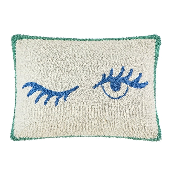 Mainstays by Becky G. & Alejandra Winky Decorative Pillow, Lily Green & Blue, 14" x 20"