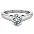 thumbnail image 5 of Diamond Engagement Ring For Women Oval Solitaire GIA Certified 4-Prong 0.50 Carat 14K White Gold (H,SI), 5 of 7