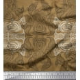 thumbnail image 1 of Soimoi Poly Georgette Fabric Black Sketch Paisley Print Fabric by Yard 42 Inch Wide, 1 of 3