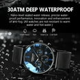 thumbnail image 5 of POEDAGAR Men Watch Sport Chronograph Waterproof Luminous Date Wristwatch Fashion Ultra Thin Mesh Belt Men's Watches, 5 of 10
