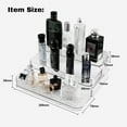 thumbnail image 4 of Expositor de Perfume de 3 niveles, organizador de cosméticos transparente acrílico, estante expositor de esmalte de uñas para tocador, soporte para productos para el cuidado de la piel, 4 of 8