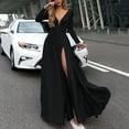 thumbnail image 3 of CAICJ98 Dresses for Women 2023 Wedding Guest Women's Bodycon Sleeveless Deep V Neck Summer Dress Wrap Ruched Party Mini Dresses Black,M, 3 of 5