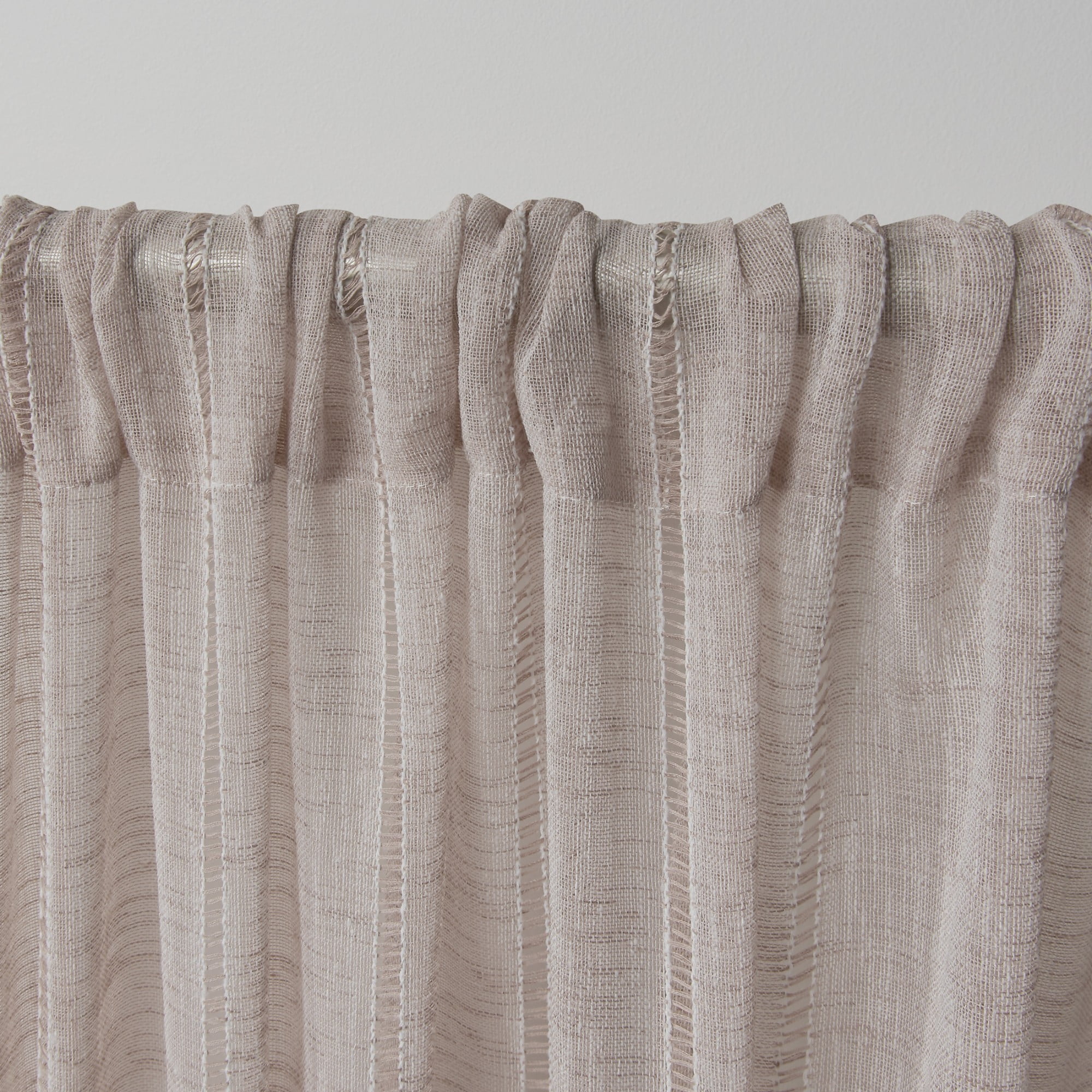 Exclusive Home Curtains 2 Pack Hemstitch Sheer Embellished Rod Pocket Top Curtain Panels