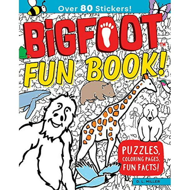 BigFoot Fun Book!: Puzzles, Coloring Pages, Fun Facts! Happy Fox Books Over 80 Animal Stickers, plus Activities for Kids including Mazes, Search Find, Word Search Games, Brainteaser Ri, Pre-Owned BigFoot Fun Book!: Puzzles, Coloring Pages, Fun Facts! Happy Fox Books Over 80 Animal Stickers, plus Activities for Kids including Mazes, Search Find, Word Search Games, Brainteaser Ri, Pre-Owned