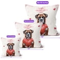 thumbnail image 4 of Happy Valentine's Day Boxer Brings Love Heart Pillow Cushion Double Sided Boxers Dog Lover Gifts Idea Throw Pillow - 02028, 4 of 4
