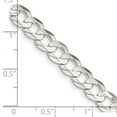 thumbnail image 2 of 925 Sterling Silver 6.75mm Concave Beveled Curb Chain Necklace 20 Inch Chain Necklace for Women and Men, 2 of 2