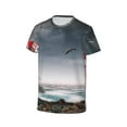 thumbnail image 3 of Fuzoiu 3d Lighthouse in the Surf Print Boys' Casual T-Shirt,Crewneck Undershirts,Boys Athletic Shirt,Short Sleeve T-Shirts for Outdoor Play, 3 of 7