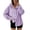 Purple Blouse, variant on Qgtaibl Womens Long Sleeve Striped Shirts Oversized Button Down Drawstring Hoodies Lightweight Breathable Fall Tunic Tops Blue S