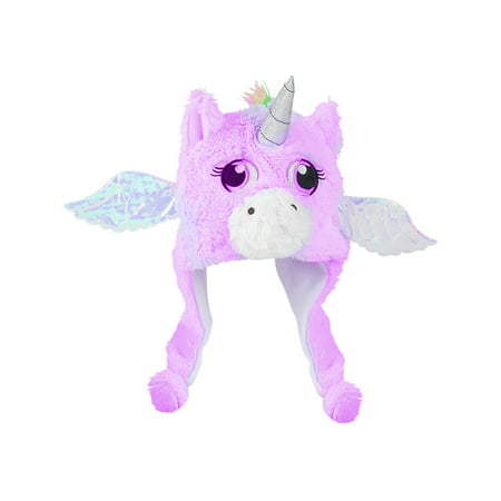 Child's Plush Purple Mythical Flying Unicorn Hat Costume Accessory