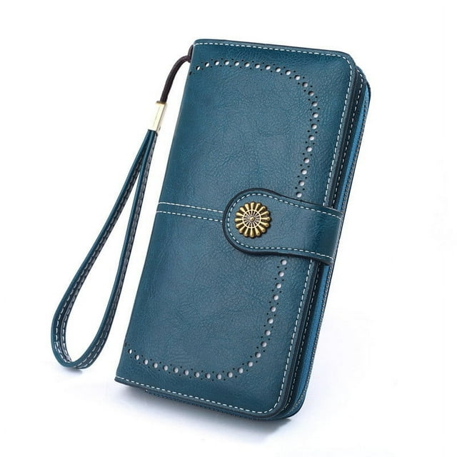 SDNall Purses for Women, Wallets for Women, Wristlet Wallets for Women, Leather Womens Wallet with RFID Blocking - Multi Card Case & Wristlet for Ladies