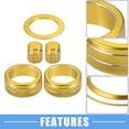 thumbnail image 3 of Unique Bargains 8pcs AC Control Switch Air Vent Knob Engine Start Button Cover for Honda Civic 2022-2023 Gold Tone, 3 of 7
