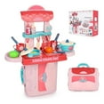 thumbnail image 2 of Juego de cocina de juguete rosa, juego de cocina de 30 piezas, juego de cocina, juego de cocina, juguete de cocina para niños, artesanía superior, 2 of 12
