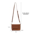 thumbnail image 4 of Gladdon - Bolso bandolera para mujer, bandolera, Marrón, Talla unica, 4 of 5