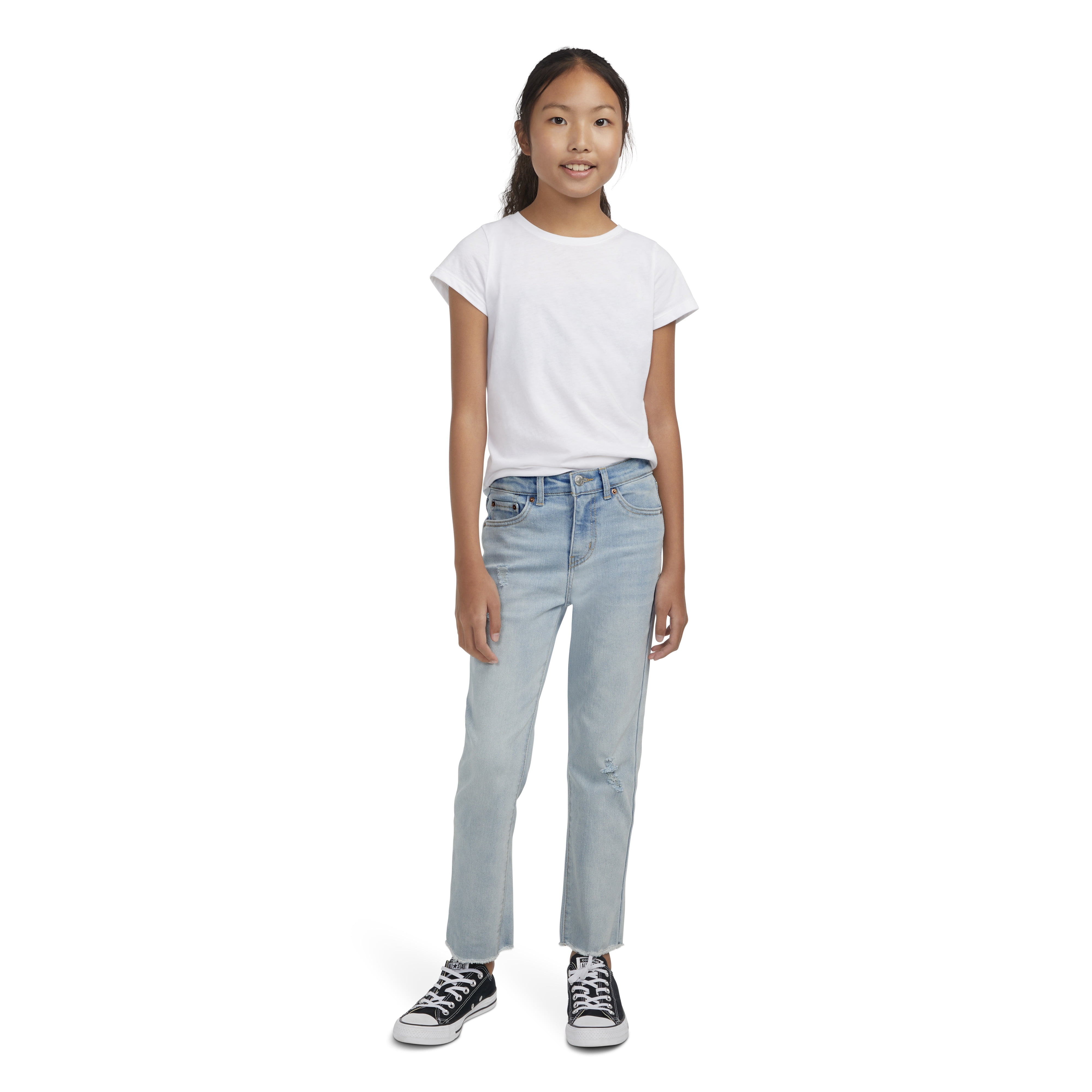 Levi Strauss Signature Girls Heritage Ankle Straight Jeans, Sizes 5-14