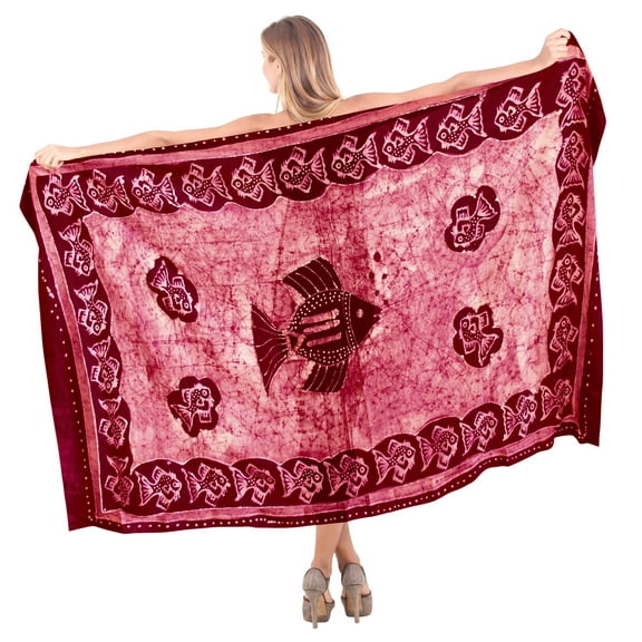 HAPPY BAY Women's Beachwear Summer Beach Bikini Wraps Sarong Coverups Wrap Skirt Bathing suit Swimsuit Swimwear Swim Cover up for Women One Size Pink_P337